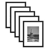 Bingkai Foto Kayu Kreatif Ramah Lingkungan Grosir A3 A4 4x6" 5x7" 6x8" 8x10" Bingkai Poster Hitam Putih Tahan Lama Modern Dinding