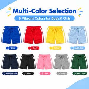 Nouveaux shorts cargo en coton pour bébés garçons et filles, avec rayures, style décontracté, imprimé 5 points, pour tenue estivale - Product Image 2