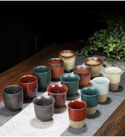 Tasse à café en céramique de grès japonais personnalisable Tasse à thé personnalisée avec logo gravé Mix Colors