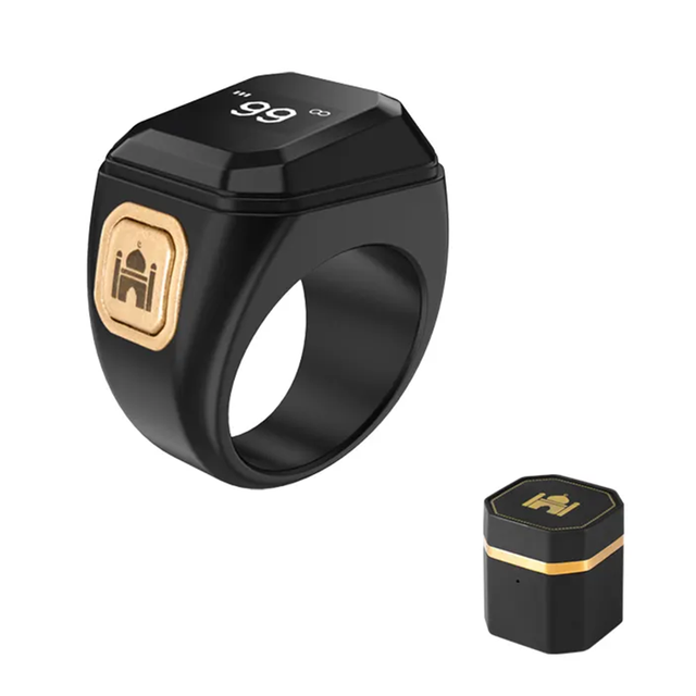 Alloy Middle East Iqibla Smart Ring Tasbih Tally Prayer Counter Remote Zikr Ring for Muslims