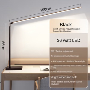 Lampada da Scrivania LED Moderna a Spettro Completo Protezione Occhi per Studenti Luce da Tavolo Dimmerabile Nera Elettrica per Ufficio Lettura CRI 90 3000K-6000K - Product Image 6