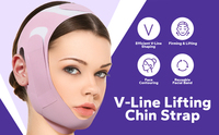 Double réducteur de menton V-Line Menton Cheek Lift up Band Anti Wrinkle Bandage Facial Sangle amincissante Face Lifting Belt Jaw Exerciseur