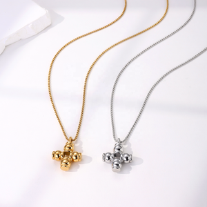 Hot Selling Ladies Monaco <b>Cross</b> Stainless Steel Necklace Roccia Pendant Necklaces Wholesale - Product Image 5
