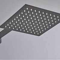 Ensemble de douche encastré en cuivre massif argent brossé moderne Muxin YY003, garantie 1 an, double fonction, douche de pluie, robinets de douche pour baignoire