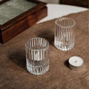 Candelabro de cristal Simple de doble uso, lámpara de té, decoración del hogar con luz a prueba de viento para Navidad, Pascua, Día de San Valentín, Halloween - Product Image 4