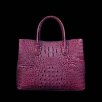 Sac fourre-tout de luxe en cuir véritable pour femme LoomCraft 2025 – Nouveau modèle avec fermeture éclair, poignée unique, motif crocodile et ferrures dorées, style rétro européen