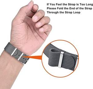 ساعات 18 أو 20 أو 22 عصرية منسوجة من النايلون ، حزام ساعة فاخر جيد التهوية من القماش ، إبزيم من الفولاذ ، ساعات ذكية متوافقة - Product Image 4