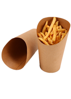 16OZ Waffeln Papier kegel Papier halter für Pommes Frites Crêpe Pancake Food Box