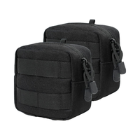 Pochette compacte multi-usage en nylon personnalisée, tactique, Molle, imperméable, avec fermeture éclair, pour outils EDC, petite pochette administrative