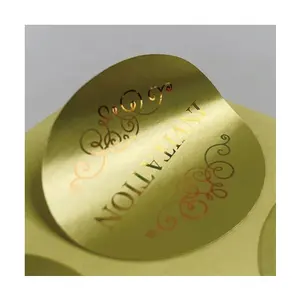 Custom Exquisite High-Quality Gold Foil Hot Stamped Holographic Label sticker