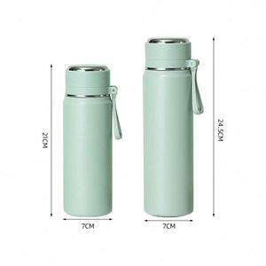 Bouteille isotherme personnalisée à large ouverture, anti-fuite, avec revêtement en poudre, pour voyage et activités de plein air - Product Image 1