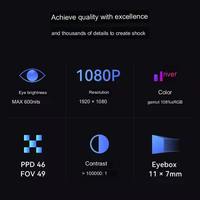 Lunettes intelligentes AR Air Plus, écran OLED Micro OLED 215'', affichage vidéo 1080P, 120Hz, lunettes AR pour PC Playstation, vidéo 3D, film