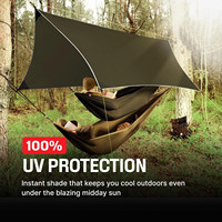 Bâche de camping 12x10FT légère, écologique, durable, portable, résistante aux UV, pour toutes les saisons, pour hamac de survie, 100%