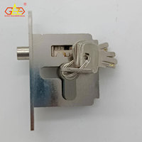 Raccord de réparation inférieur pour porte en verre Serrure cylindrique en laiton Serrure de porte pliante en verre Raccords de porte en verre