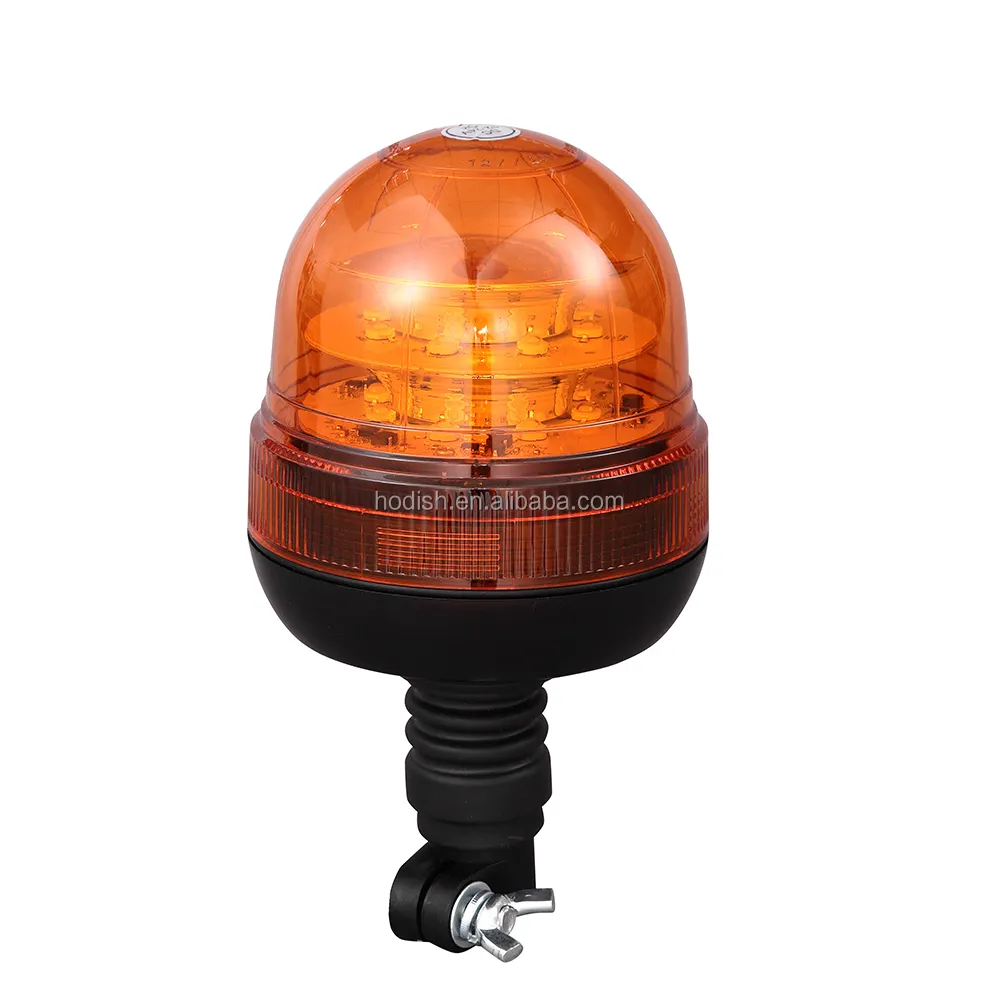 Baliza giratoria luz ámbar amarillo con 5 montaje, 12/24V LED estroboscópico baliza para camión remolque Tractor