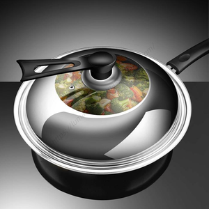 Vente en gros Syh215 – Couvercle universel en verre pour poêle et wok en acier inoxydable, vente directe usine - Product Image 3