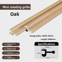 Échantillons mondiaux Grille rotative en bois courbée, Panneau décoratif ondulé en fibre de bambou et bois, Finition bois concave