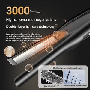 Fer à lisser et à boucler 2-en-1 portable pour hommes, avec revêtement céramique et ions négatifs, ne domine pas les cheveux, emballage standard - Product Image 4