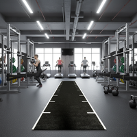 Piste de luge de gym durable en gazon artificiel écologique avec une hauteur de poils de 25 mm, haute densité et fonction imperméable