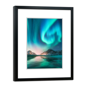 <span class=keywords><strong>Cornice</strong></span> in Alluminio 8x10 con Vetro Vero per Foto 5x7 con Passepartout o 8x10 Senza Passepartout, Esposizione a Parete o da Tavolo, <span class=keywords><strong>Nera</strong></span> - Product Image 1