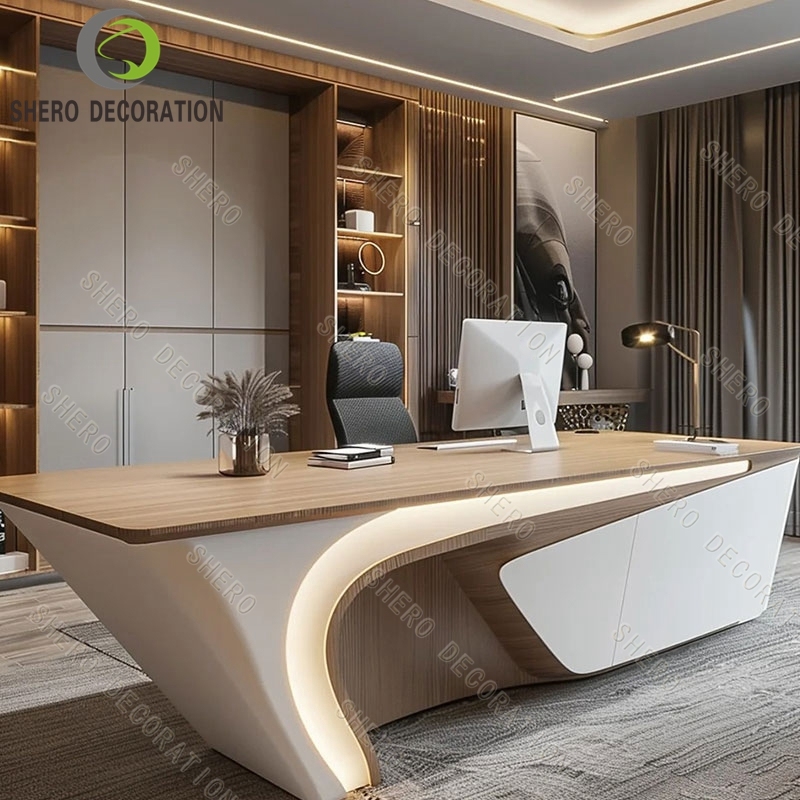 Customizable Luxurious Executive Wooden L Shape Office Furniture Modern Manager Desk Ceo Office Desk Boss Office Boss Desks