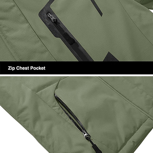 Manteaux d'hiver pour hommes, veste de ski imperméable, <span class=keywords><strong>parka</strong></span> chaude en polaire avec plusieurs poches, imperméables d'extérieur pour hommes, vestes d'extérieur - Product Image 5