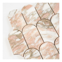 Haute Qualité De Luxe Pierre Marbre Mosaïque Carrelage Plume Carrelage Rose Europe Style Mosaïque Pour Art Déco Cuisine Salle De Bains Carrelage Mural