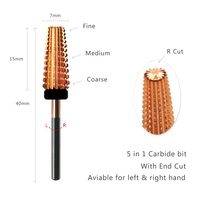 HYTOOS — fraises en carbure pour ongles, 5 en 1, accessoires de manucure, 50 pièces