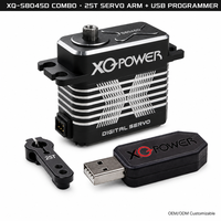 Servomoteur Monster Truck XQ-POWER XQ-S8045D 45KG sans noyau, étanche, couple élevé, boîtier en aluminium CNC, 8.4V, pour Crawler RC, vente en gros