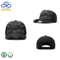 Casquette de sport certifiée Sedex BSCI avec impression camouflage, patch personnalisé et trous perforés au laser pour activités décontractées en plein air