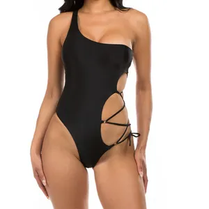 कम MOQ कस्टम डिजाइन पेशेवर बिकनी सांस पॉलिएस्टर कपड़े समुद्र तट आकस्मिक शैली सुंदर महिलाओं सेक्सी स्नान सूट