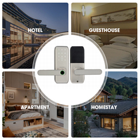 Serrure intelligente en alliage d'aluminium avec empreinte digitale et code, compatible TT Lock/Application Tuya, adaptée à divers types de cadres de serrure pour portes d'appartement