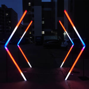 Centro <span class=keywords><strong>de</strong></span> mesa <span class=keywords><strong>de</strong></span> boda <span class=keywords><strong>de</strong></span> aluminio con decoración <span class=keywords><strong>de</strong></span> acrílico para el hogar, hotel y restaurante, arco RGB para fiesta <span class=keywords><strong>de</strong></span> boda - Product Image 1