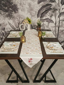 Napperons Dusk Radiance Style naturel imprimé floral décoration de la maison mariage Garden Party chemin de Table napperon - Product Image 4