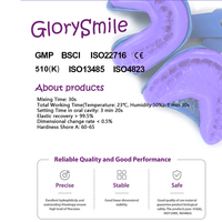 Bahan Cetak Gigi Silikon Tipe 0 untuk Klinik, Botol Bahan Impresi Gigi Silikon Tipe Berat, Putty Katalis Manual, Disetujui 510K