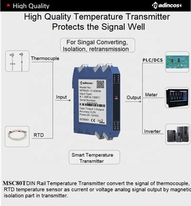 MSC80T-AH: 4-20mA + Hart Loop Powered nhiệt độ Transmitter Din Rail gắn tín hiệu isolator/chuyển đổi với PT100 lập trình - Product Image 4