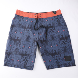 Shorts de Baño para Hombre, Azules, con Paneles Geométricos, de Secado Rápido, con Cordón Ajustable, Cintura Media, Estilo Casual, Largo Bermuda, Estampado por Sublimación - Product Image 3