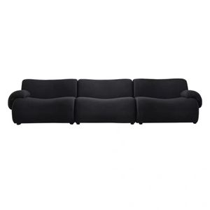 Sofá Modular de Tela Negra, Forma Semicircular, Relleno de Espuma, Muebles para Sala de Estar - Product Image 5