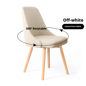Muebles <span class=keywords><strong>de</strong></span> Comedor, Sillas <span class=keywords><strong>de</strong></span> Comedor con Patas <span class=keywords><strong>de</strong></span> <span class=keywords><strong>Madera</strong></span>, Estilo Crema Pequeño, Moderno y Sencillo, Sillas con Respaldo, Taburetes - Product Image 4