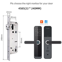 Cerradura inteligente Sinon Tuya Wifi y TTLOCK con Apple Homekit Alexa Google Home OEM ODM Siri Smart Home Cerradura de puerta de madera