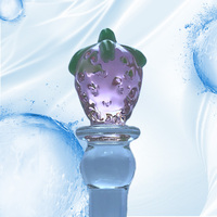 SM Adult Produkte Glas Kristall Transparente Erdbeere Anal Plug Homosexuell Stimulator Butt Plug Dildo Sexspielzeug Für Frau Männer Paar