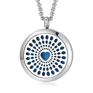 Vente en gros usine Collier pendentif papillon diffuseur d'arômes bohème en acier inoxydable plaqué or, bijou médaillon d'aromathérapie - Product Image 6
