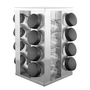 Meilleure vente <span class=keywords><strong>cuisine</strong></span> maison barbecue rotatif bouteille d'assaisonnement étagère de rangement en acier inoxydable étagère à épices - Product Image 4