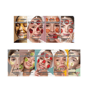 Masque de beauté aux fruits imprimé en dessin animé pour le contrôle de l'huile, le verrouillage de l'humidité, l'hydratation, la nutrition et le raffermissement - Product Image 1