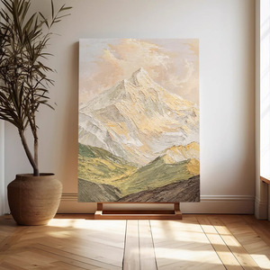 Hand Painted Oil Painting Mountains And Fields Textured Abstract Art 3D Effect Living Room Decorative Hanging Wall Art - Product Image 2