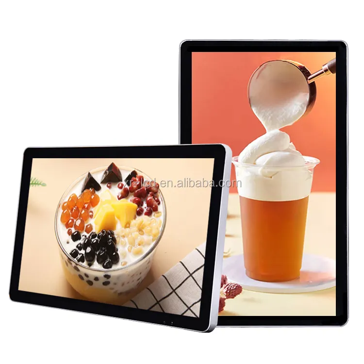 Android System 18.5 21.5 Inch Advertising Player Menu Digital Restaurant Wall Lcd Digital Signage Wholesale