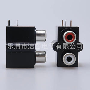 Conector RCA Doble de 6mm para Montaje en Panel, Aislamiento Negro, Conector de Audio y Video de 2 Pines, Modelo 2 - Product Image 2