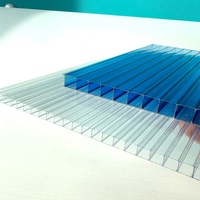 Panneau de toiture transparent anti-buée en polycarbonate alvéolaire de 8 mm pour protection solaire