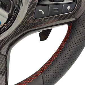 Volant en cuir pleine fleur avec palettes de changement de vitesse en carbone pour <span class=keywords><strong>Toyota</strong></span> <span class=keywords><strong>Supra</strong></span> A90 Mk5 2019 2020 2021 2022 2023 - Product Image 6