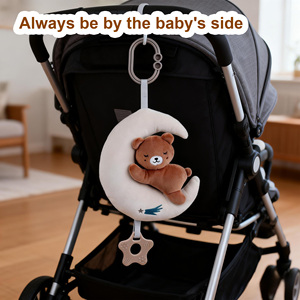 Vente en gros d'usine de hochets pour lits de nouveau-nés, pendentifs ours de dessin animé et jouets en peluche pour aider les bébés à relever <span class=keywords><strong>la</strong></span> tête - Product Image 3